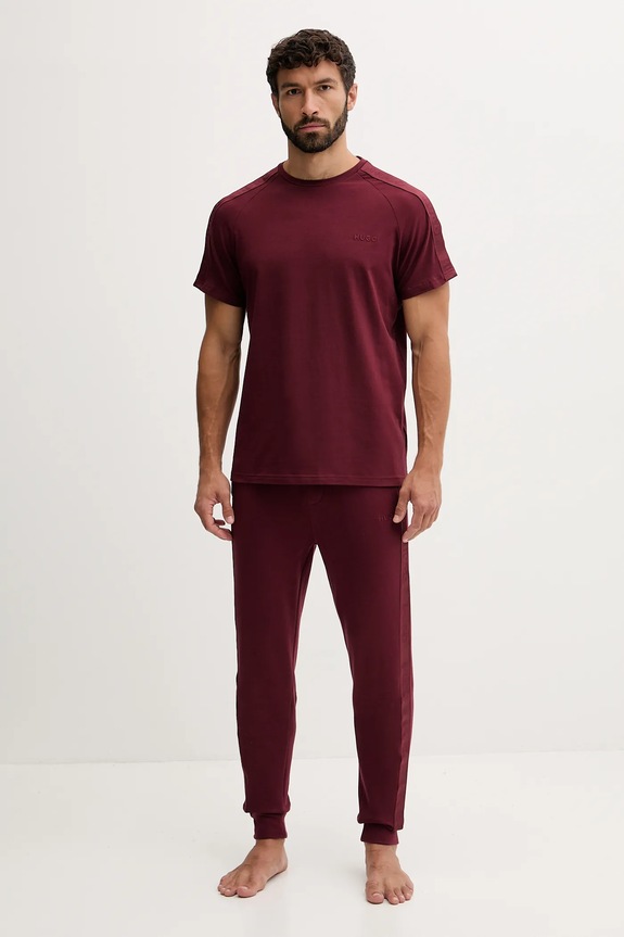 Tričko HUGO LIAM T-shirt 50540912 burgundské AW25