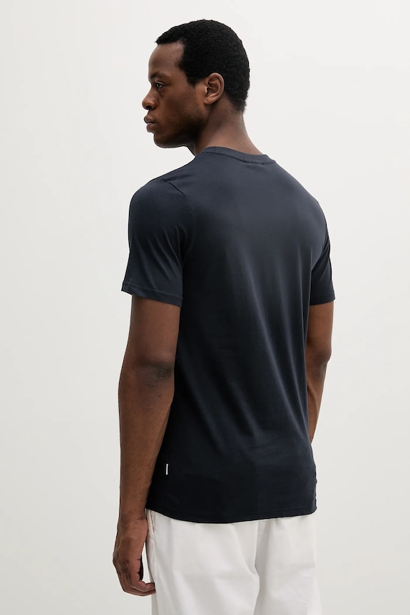 Oblečenie Bavlnené tričko Lindbergh 30.400235.NAVY.BLUE tmavomodrá