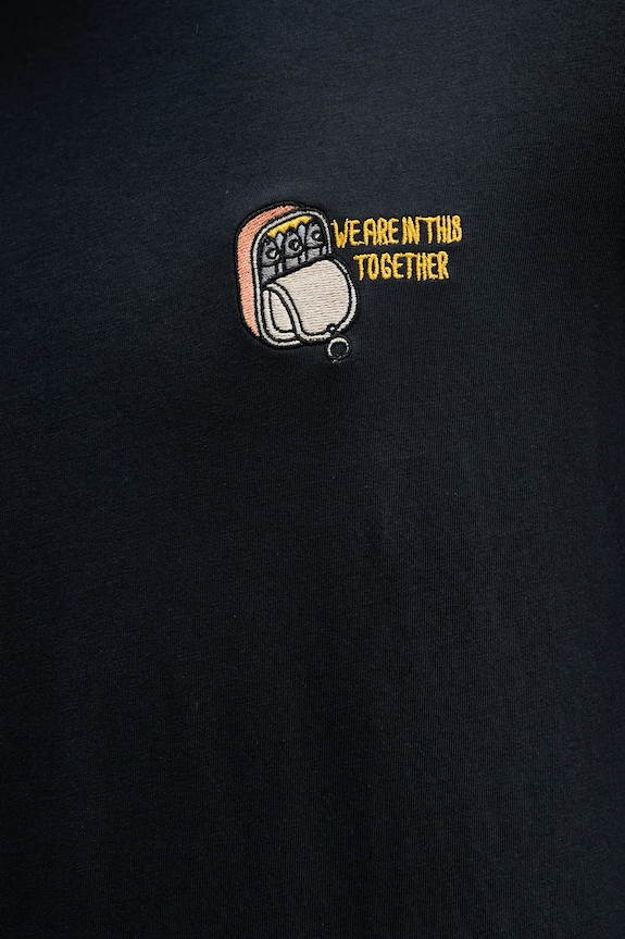 Bavlnené tričko Lindbergh 30.400235.NAVY.BLUE tmavomodrá