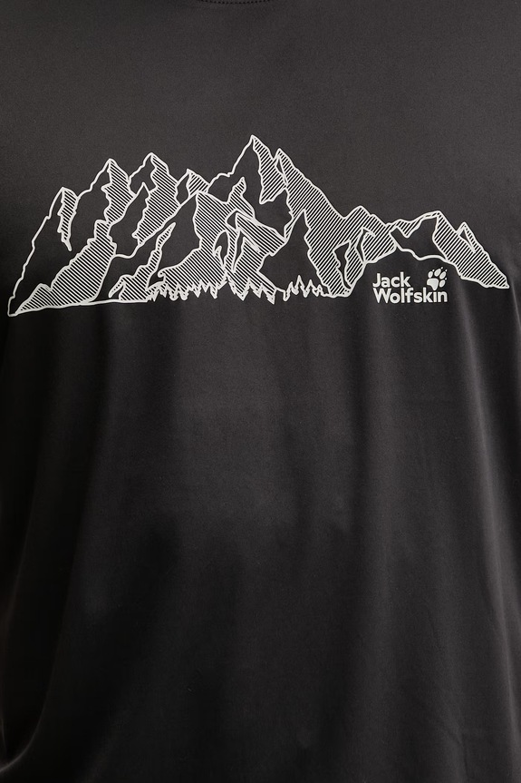 Jack Wolfskin T-shirt trekkingowy męski Peak Graphic A63269 czarny