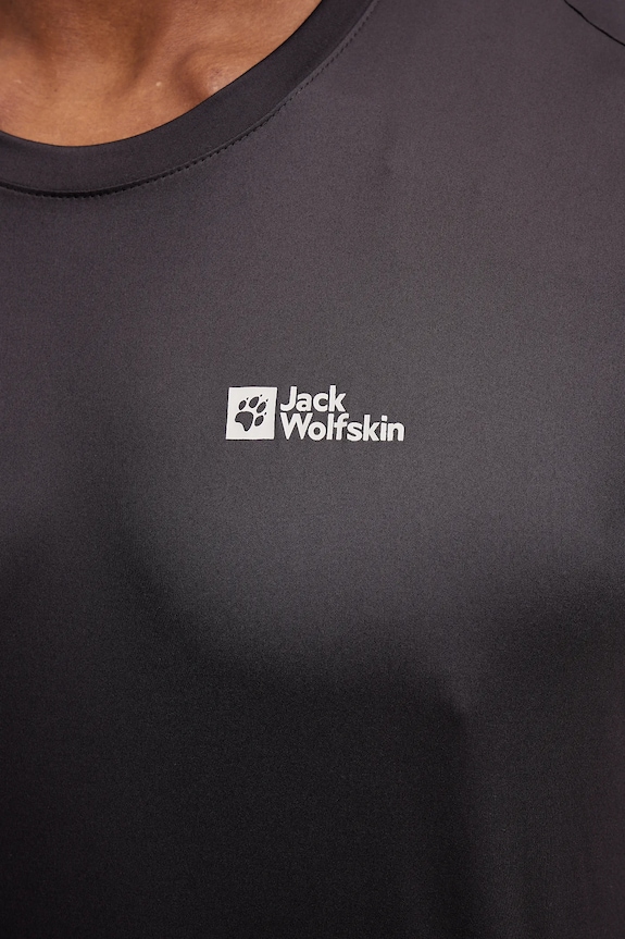 Αθλητικό μπλουζάκι Jack Wolfskin Tech A63293 μαύρο
