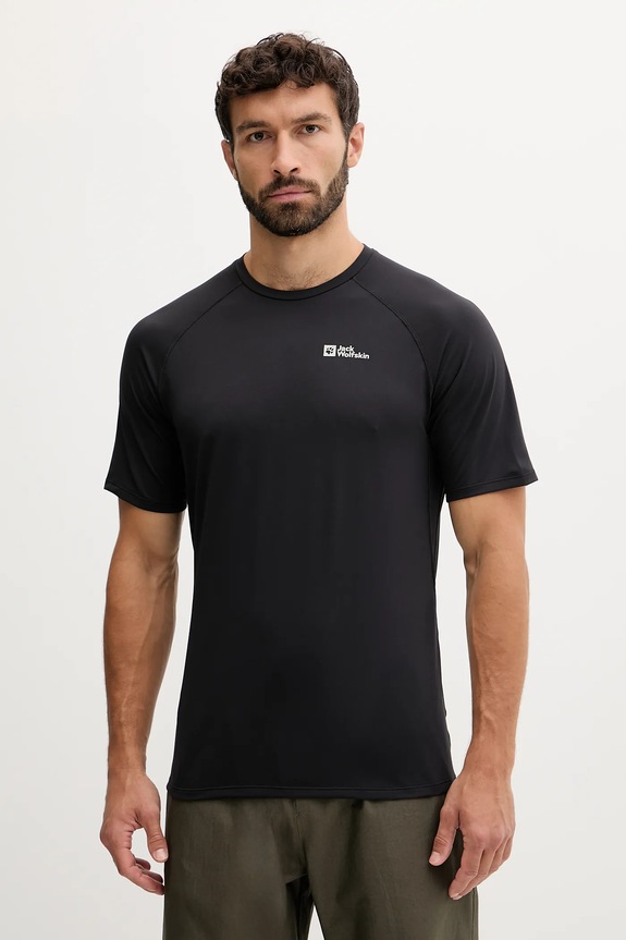 Jack Wolfskin t-shirt sportowy Prelight Swift czarny A63800