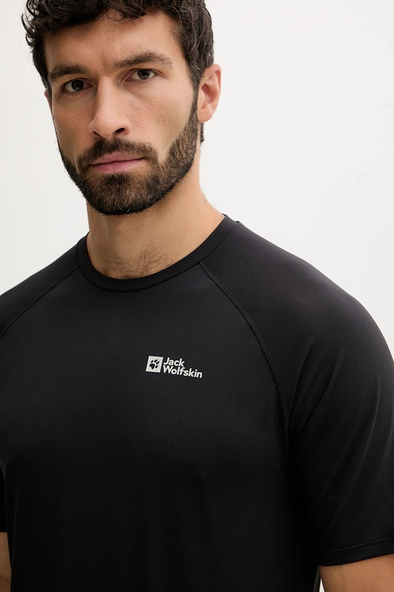 Jack Wolfskin t-shirt sportowy Prelight Swift czarny A63800