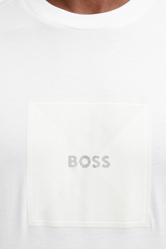 BOSS Green t-shirt bawełniany 50538096 biały