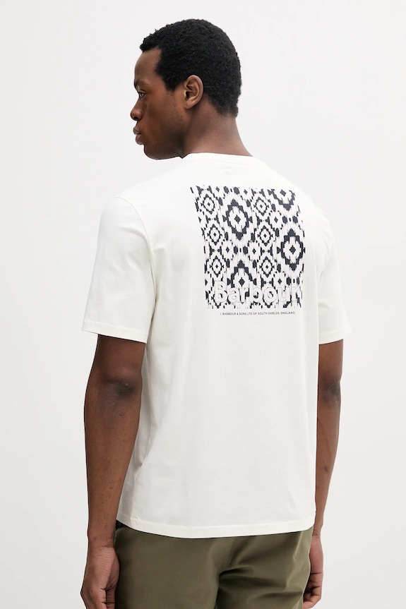 Oblečení Bavlněné tričko Barbour Homelane Relaxed Fit T-Shirt MTS1397 béžová