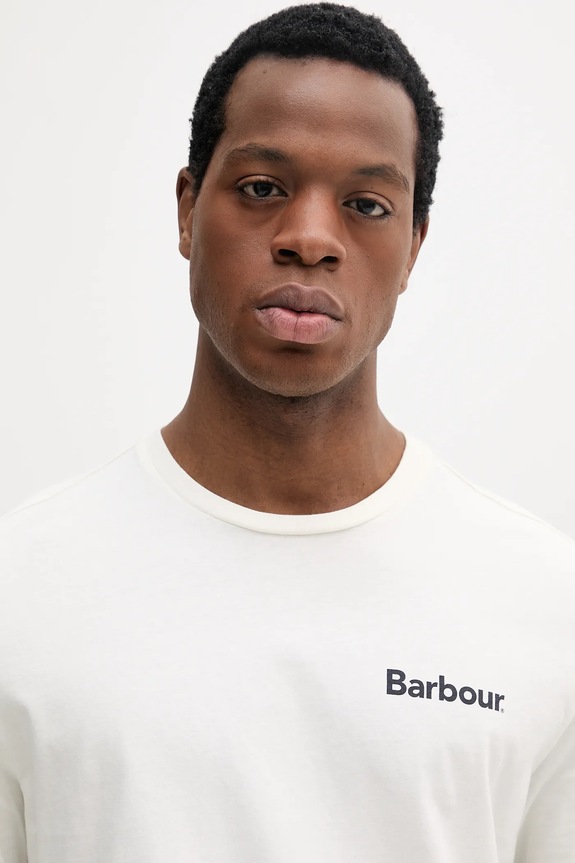 Bavlněné tričko Barbour Homelane Relaxed Fit T-Shirt béžová MTS1397