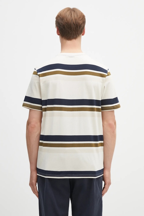 Abbigliamento Barbour t-shirt in cotone Golborne Stripe Relaxed Fit T-Shirt MTS1409 beige