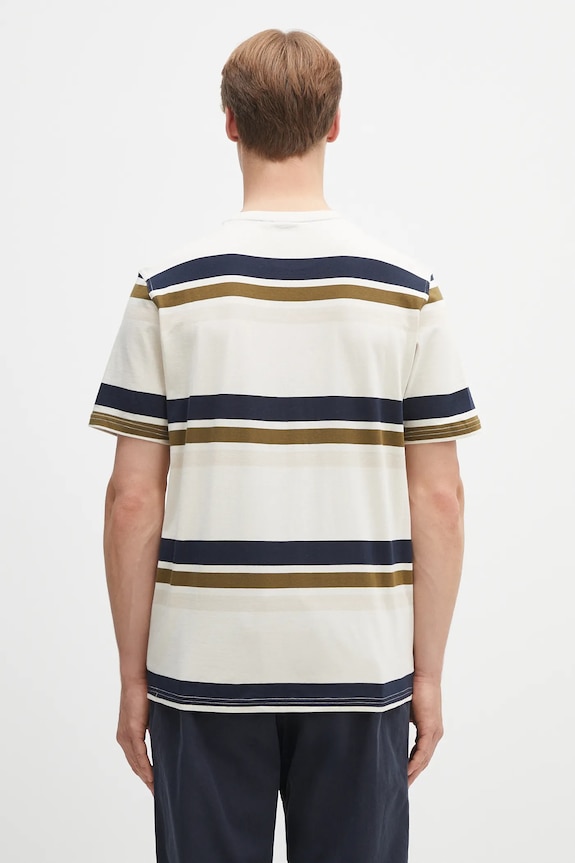 Abbigliamento Barbour t-shirt in cotone Golborne Stripe Relaxed Fit T-Shirt MTS1409 beige