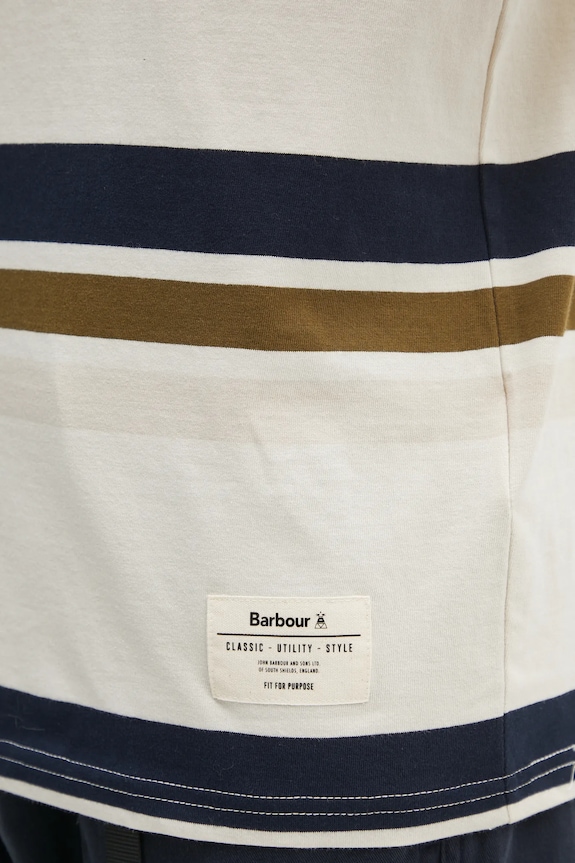 Barbour t-shirt in cotone Golborne Stripe Relaxed Fit T-Shirt beige MTS1409