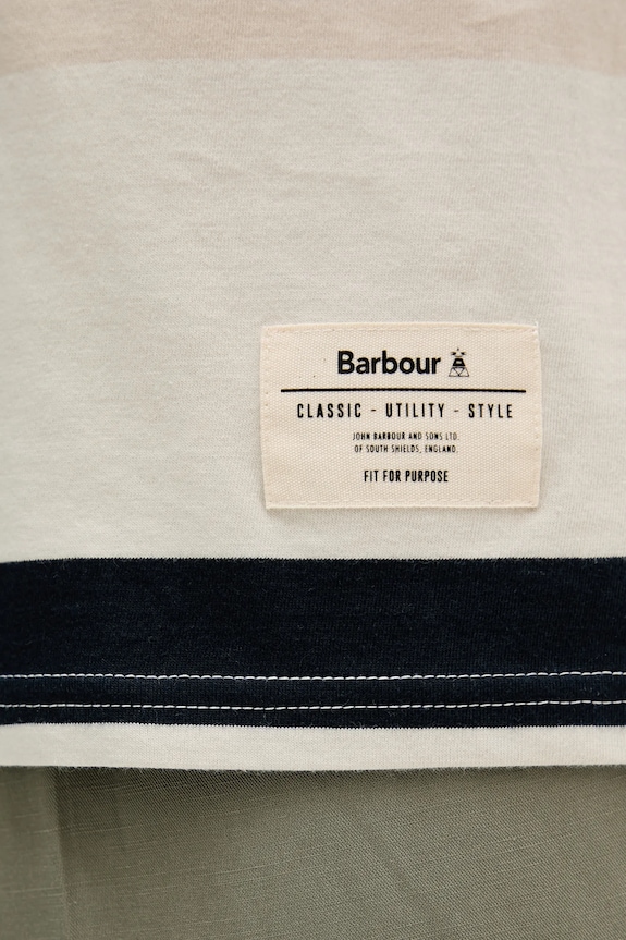 Barbour t-shirt in cotone Golborne Stripe Relaxed Fit T-Shirt MTS1409 beige