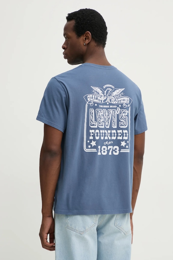Ρούχα Βαμβακερό μπλουζάκι Levi's SS RELAXED FIT TEE 16143.1923 μπλε