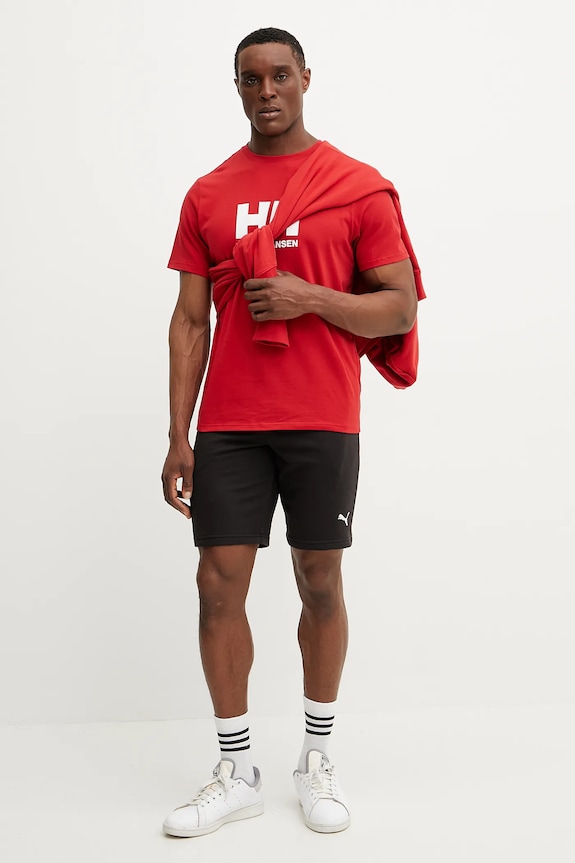 Pamučna majica Helly Hansen HH LOGO 54596 crvena SS26