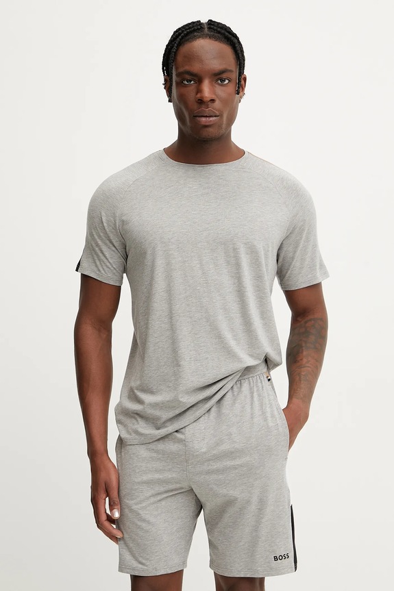 BOSS t-shirt lounge wzorzyste szary 50540644