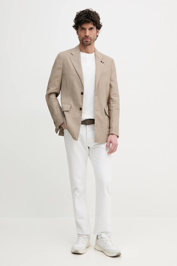 Bavlněné tričko BOSS Orange 50536746 bílá SS25