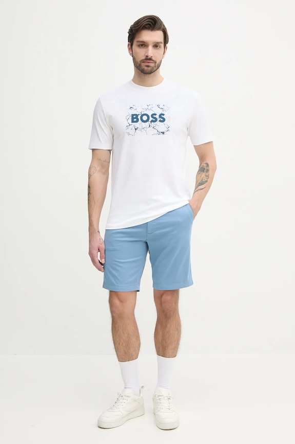 BOSS Orange t-shirt bawełniany 50539186 biały SS25