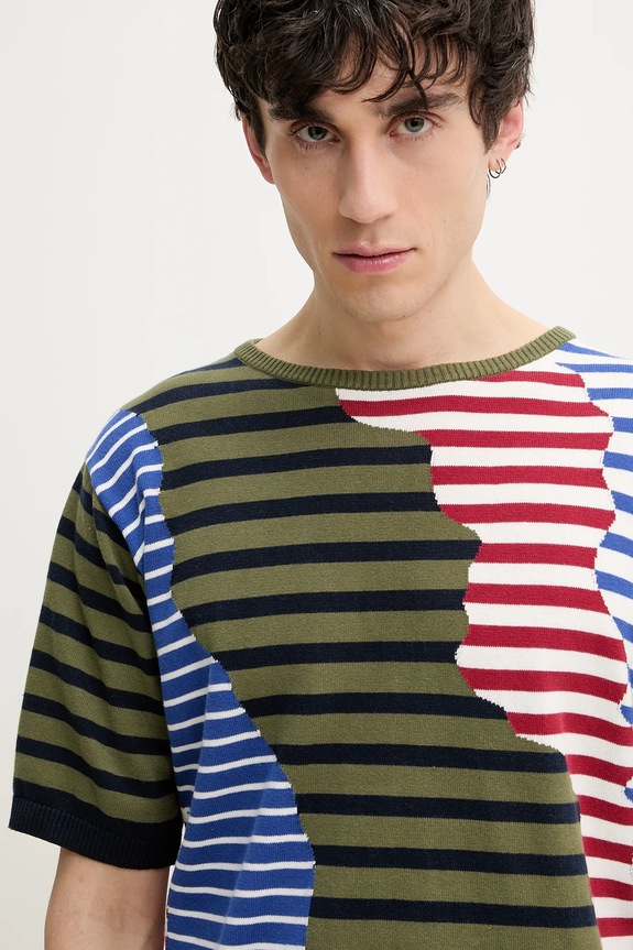 Desigual t-shirt bawełniany TERRANOVA zielony 25SMTF04