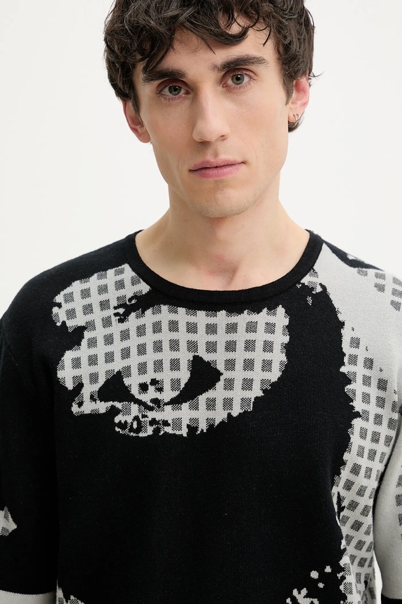 Bombažen pulover Desigual PALERMO črna 25SMTF06