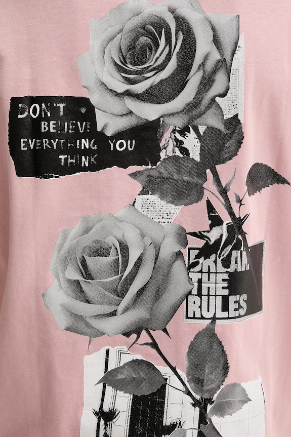 Desigual t-shirt bawełniany ROSA 25SMTK21 różowy