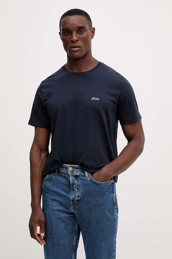 Guess t-shirt PIMA z elastanem granatowy M4GI70.KC9X0