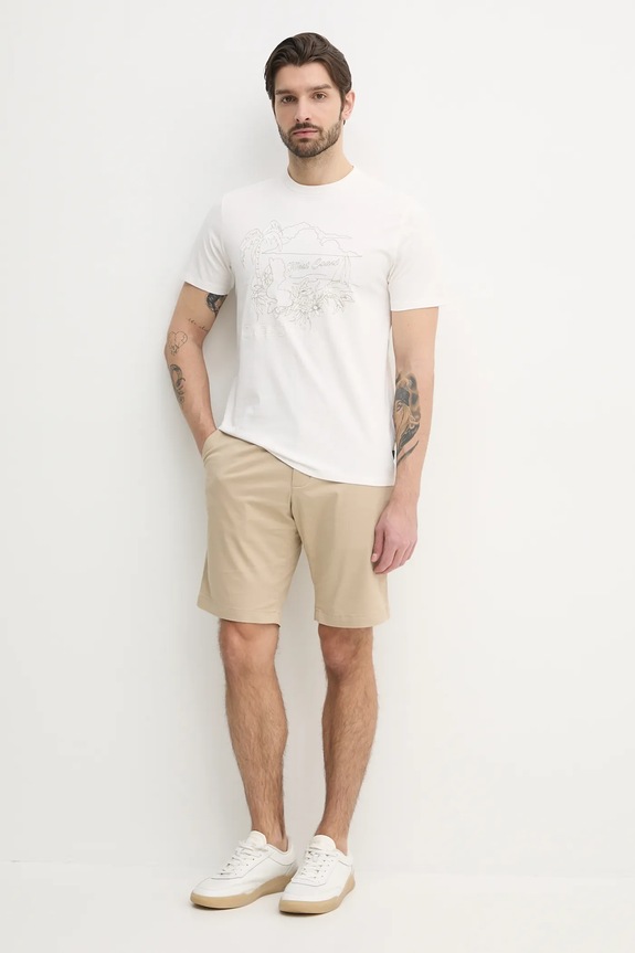 Guess t-shirt bawełniany M5GI39.KBW41 beżowy SS25