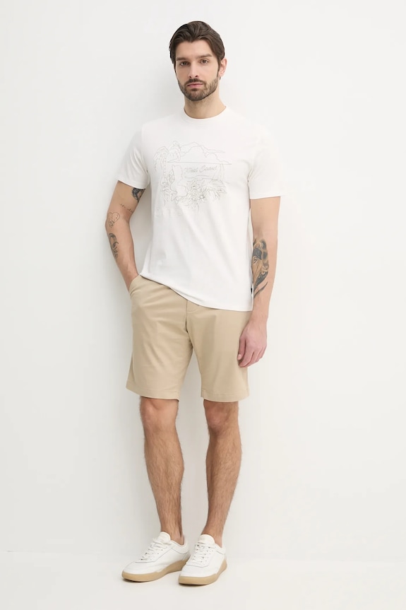 Guess t-shirt bawełniany M5GI39.KBW41 beżowy SS25