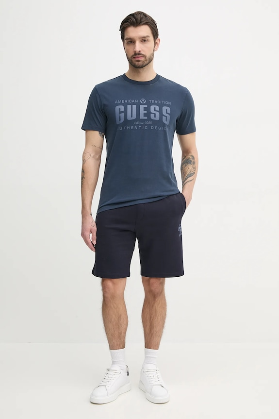 Хлопковая футболка Guess M5GI27.KBW41 тёмно-синий SS25