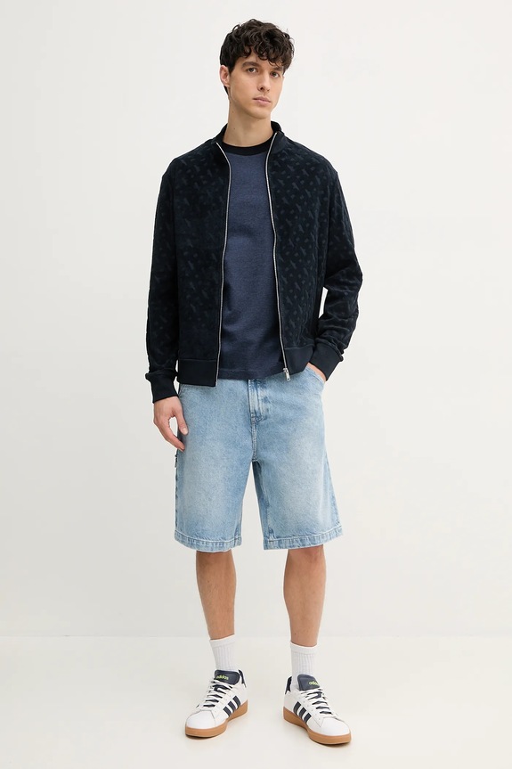 Bavlnené tričko BOSS H-Thompson 432 50534030 tmavomodrá AW25