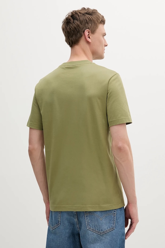 Pamučna majica BOSS 50536796 zelena SS25