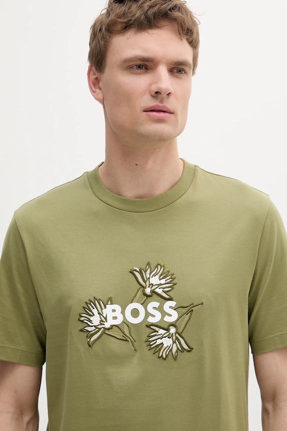 Odjeća Pamučna majica BOSS 50536796 zelena