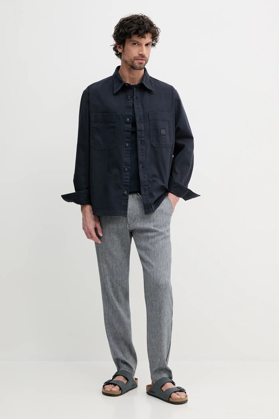 BOSS t-shirt in cotone 50539831 blu navy SS25