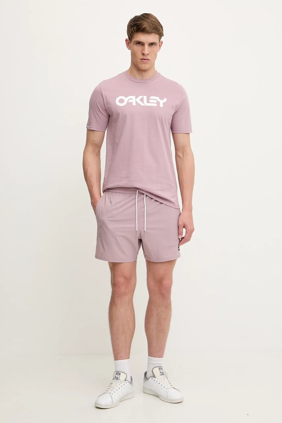 Oakley t-shirt da uomo in cotone MARK II FOA404011 rosa SS26