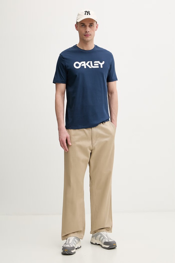 Oakley t-shirt ανδρικό βαμβακερό MARK II FOA404011 σκούρο μπλε SS26