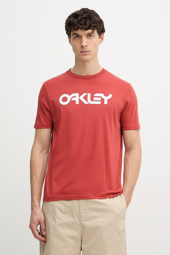 Oakley tričko pánske bavlnené MARK II červená FOA404011