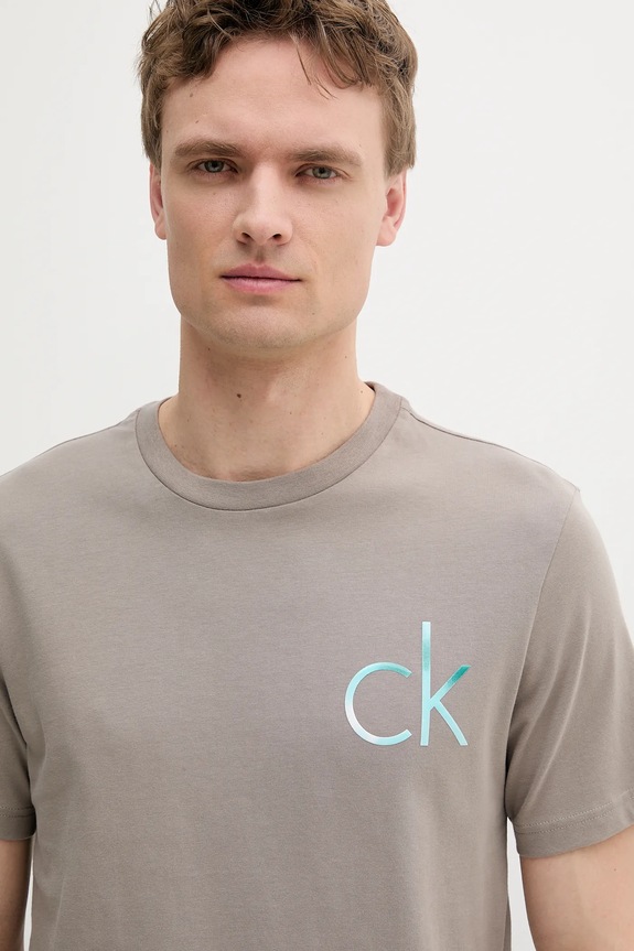 Ruházat Calvin Klein pamut póló K10K114146 bézs