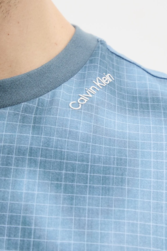 Βαμβακερό μπλουζάκι Calvin Klein K10K114150 μπλε