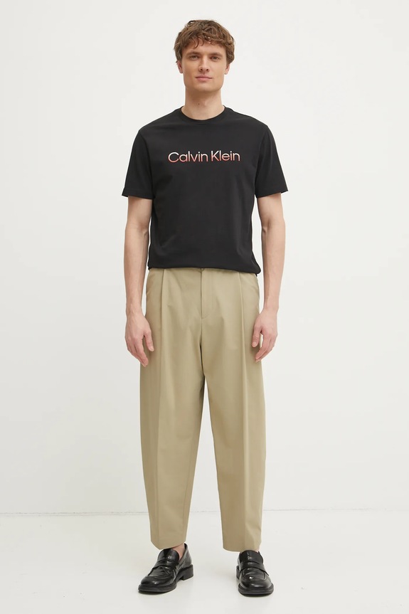 Calvin Klein tricou din bumbac K10K114155 negru SS25