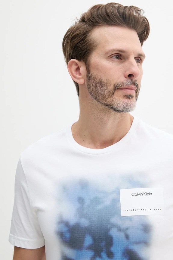 Calvin Klein t-shirt bawełniany biały K10K114157