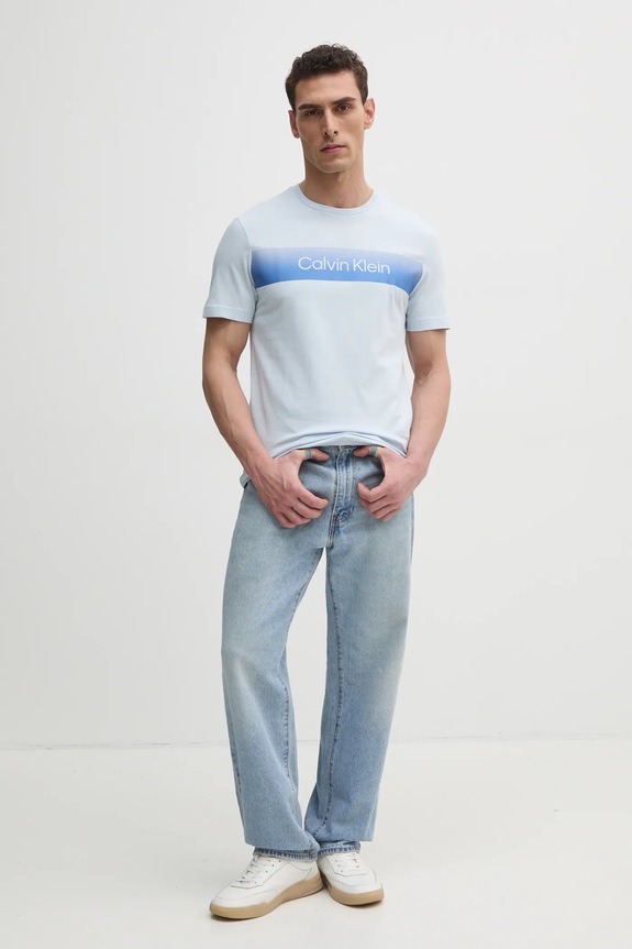 Calvin Klein t-shirt in cotone K10K114163 blu SS25
