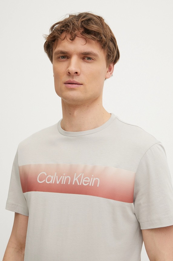 Calvin Klein t-shirt bawełniany K10K114163 beżowy SS25