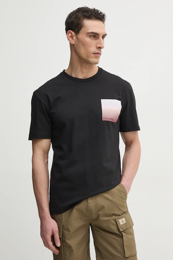 Oblečenie Bavlnené tričko Calvin Klein K10K114164 čierna