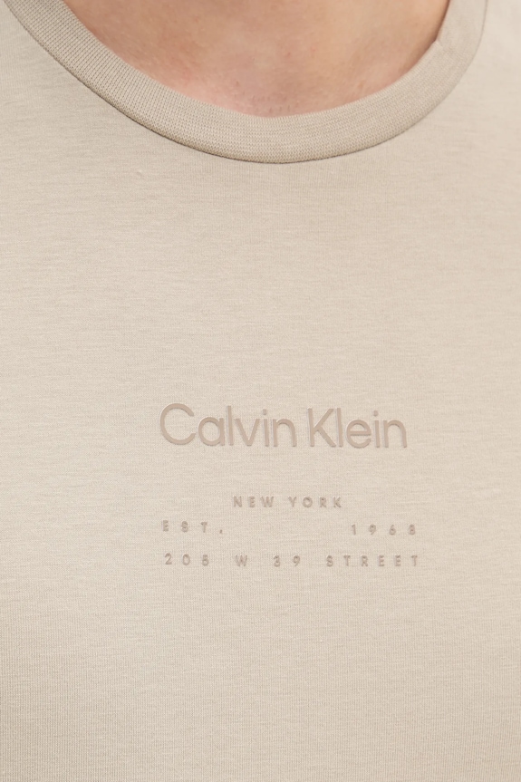 Calvin Klein t-shirt bawełniany K10K114172 beżowy