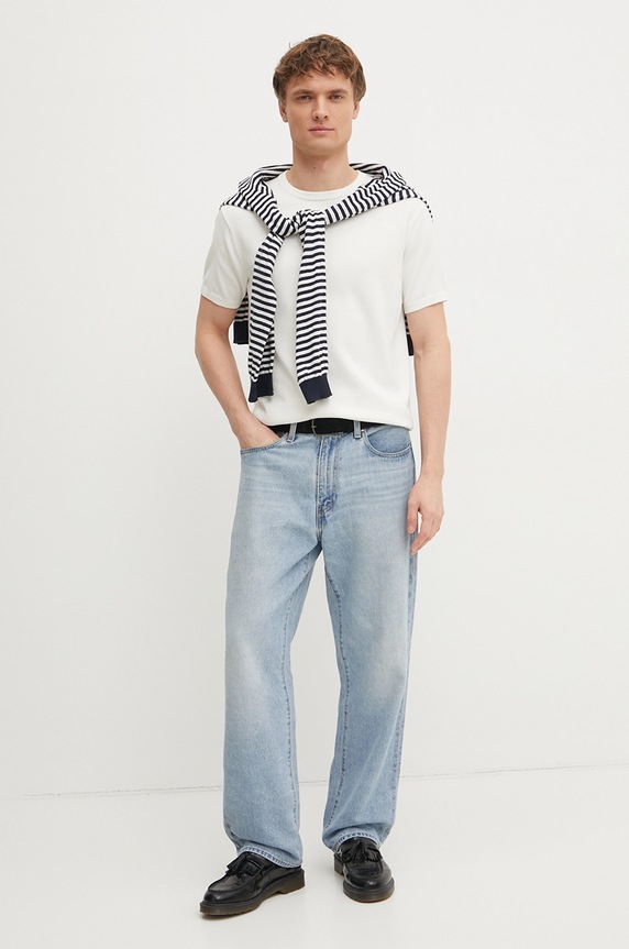 Calvin Klein pamut pulóver K10K114485 bézs SS25