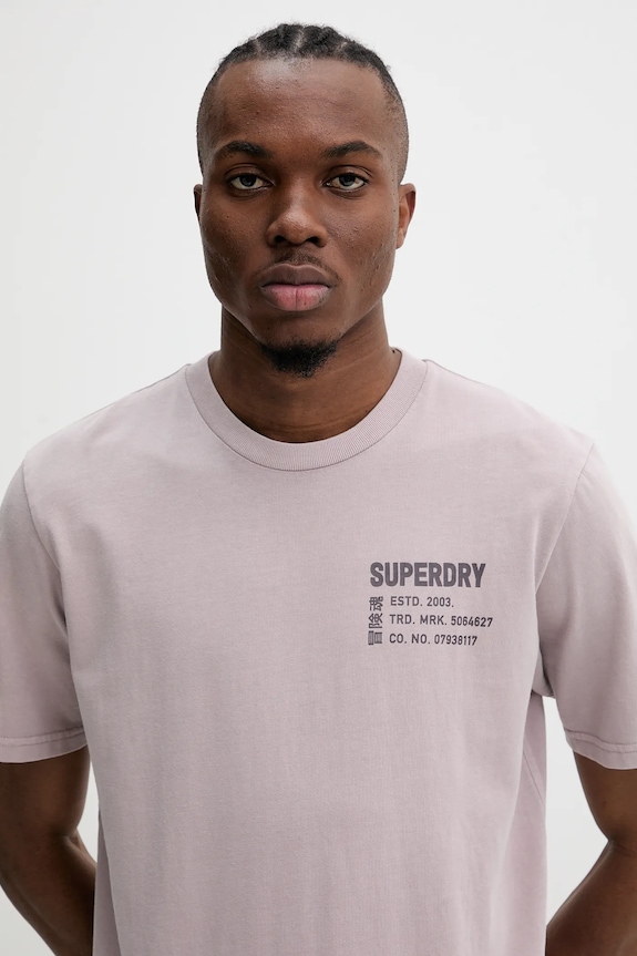 Superdry pamut póló szürke M1012116A.HJH