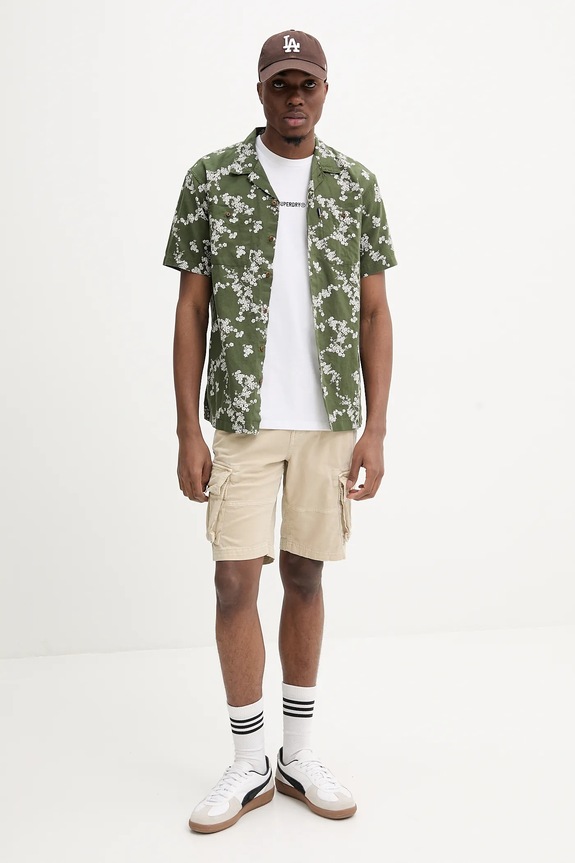 Superdry pamut póló M1012131A.U4Y fehér SS25