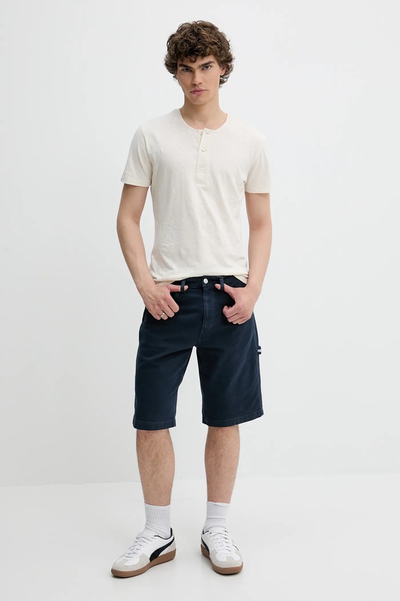 Βαμβακερό μπλουζάκι Superdry M1012185A.C1T μπεζ SS25
