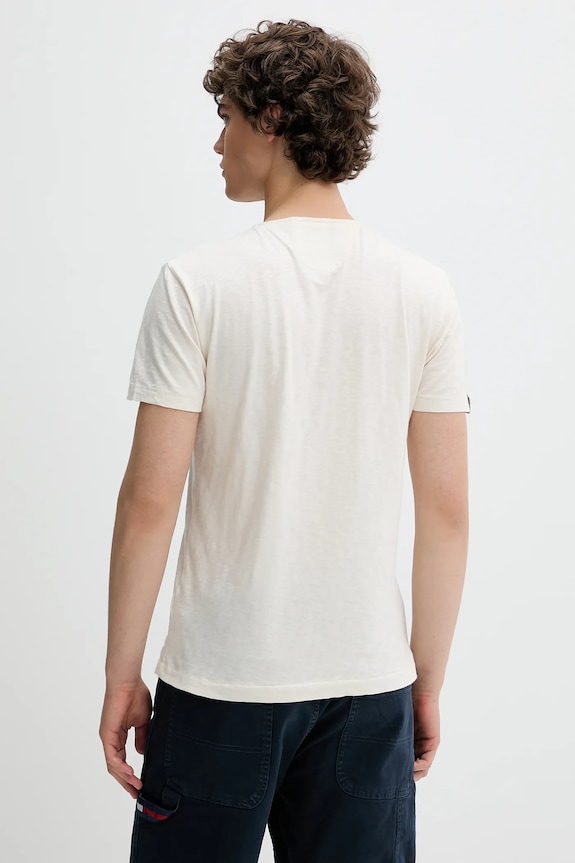 Ρούχα Βαμβακερό μπλουζάκι Superdry M1012185A.C1T μπεζ