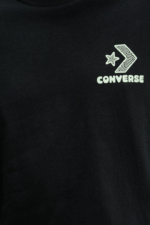 Βαμβακερό μπλουζάκι Converse 10027346.A01
