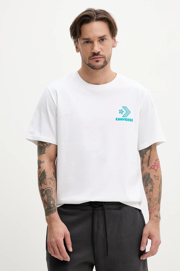 Abbigliamento Converse t-shirt in cotone 10027346.A02 bianco