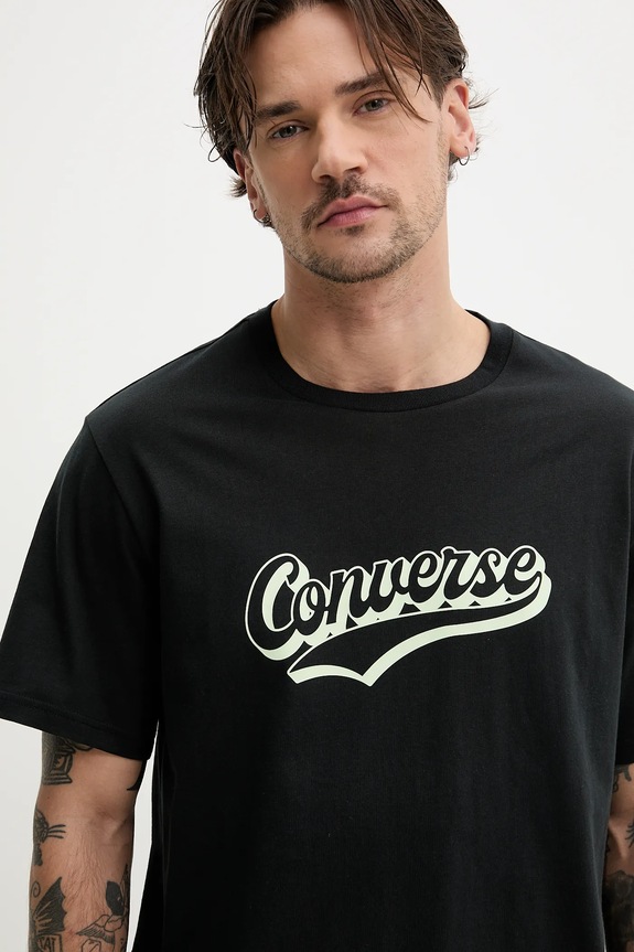 Converse t-shirt in cotone nero 10027994.A01