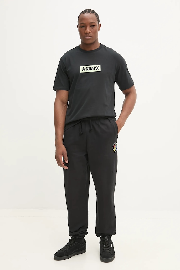 Converse t-shirt in cotone 10027995.A01 nero SS25